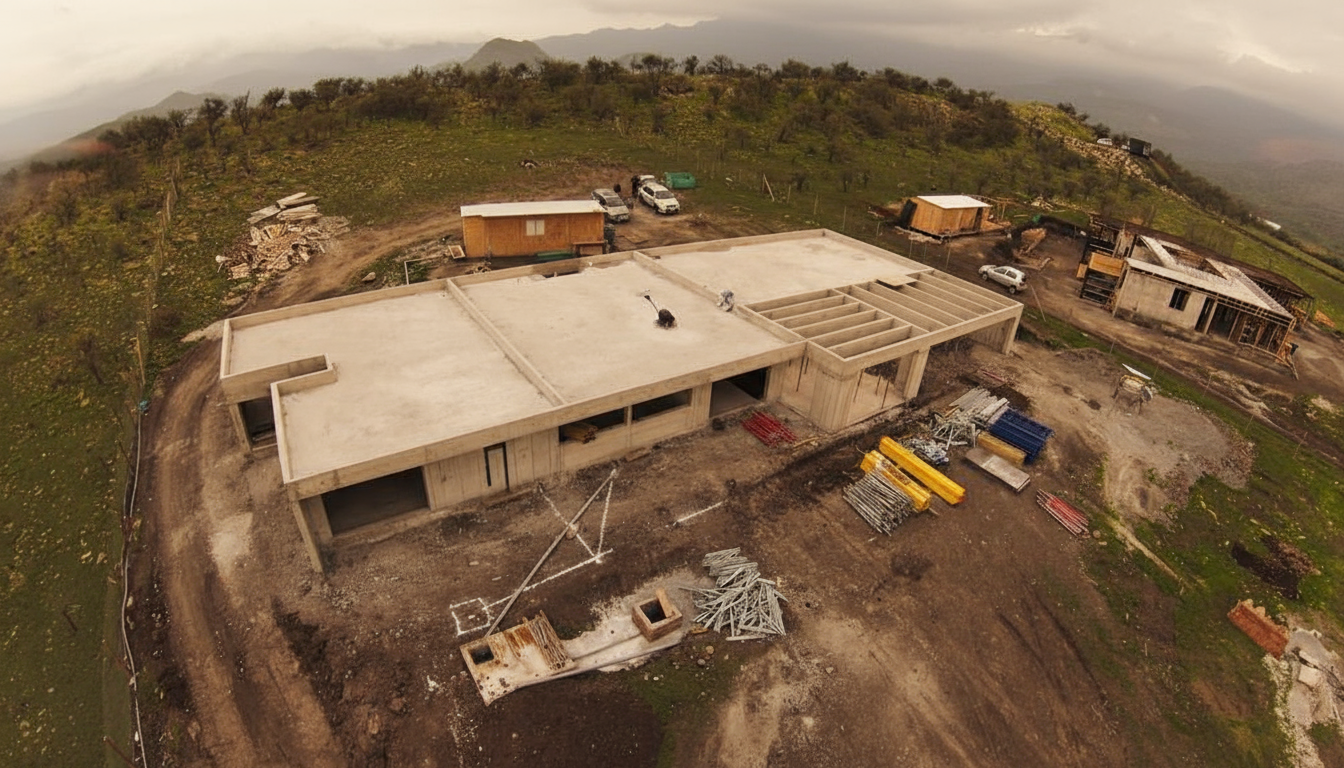 Proyecto Residencial: Instalación de moldajes para casa residencial de 1 piso en Colina, Chicureo.