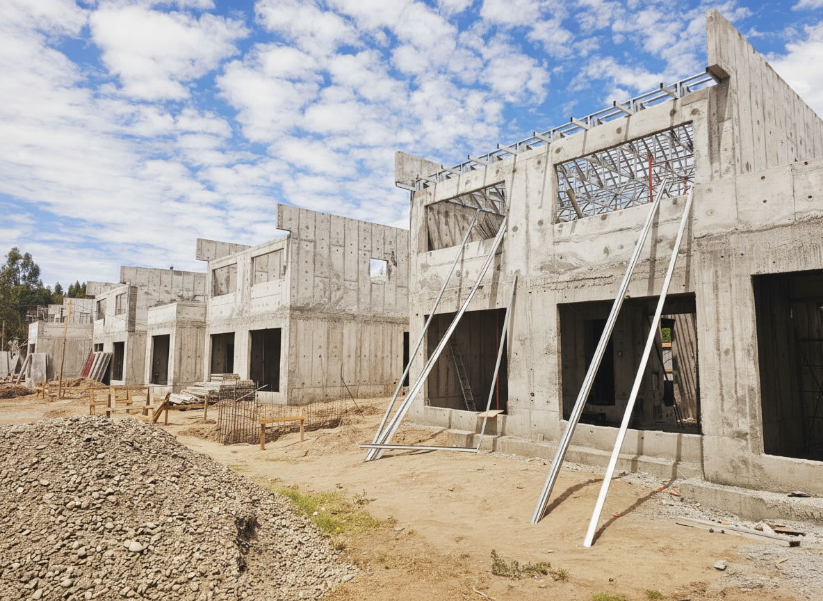 Condominio Habitacional: Arriendo e instalación completa de moldajes para conjunto habitacional.